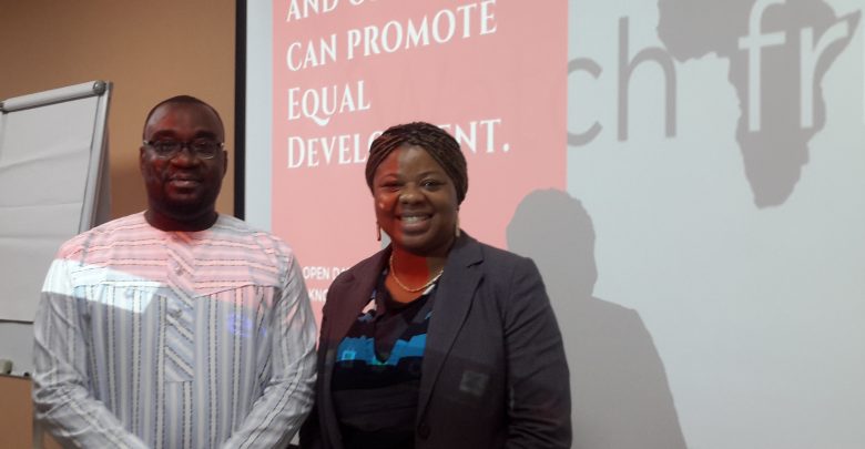 iWatch Africa Open Data Day 2019 in Ghana, Gideon Sarpong (right), Teta Zubah (left)