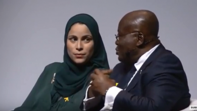 Dr Alaa Murabit (left), President Akufo Add- (right)